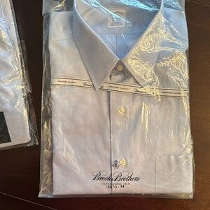 Brand new Brooks Brothers dress shirt blue 16 1/2 34